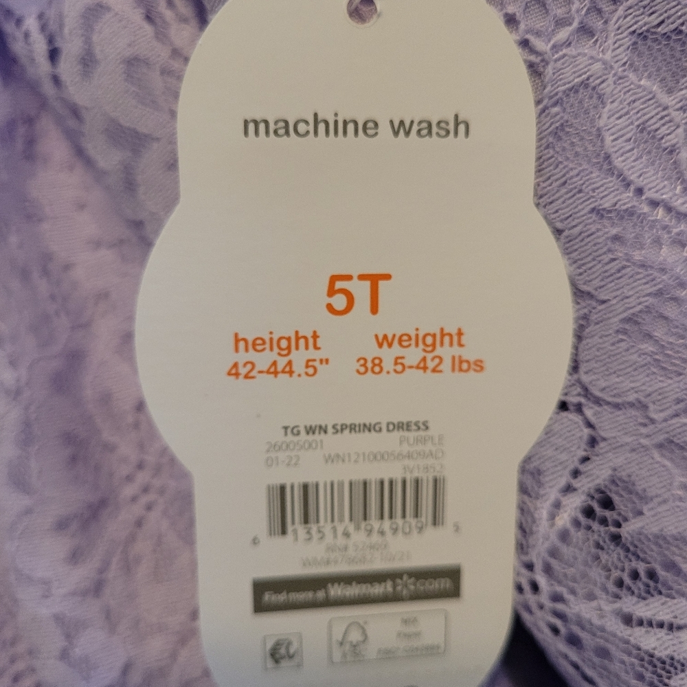 NWT Girls Spring Dress Purple ✨️ - Picture 16 of 16